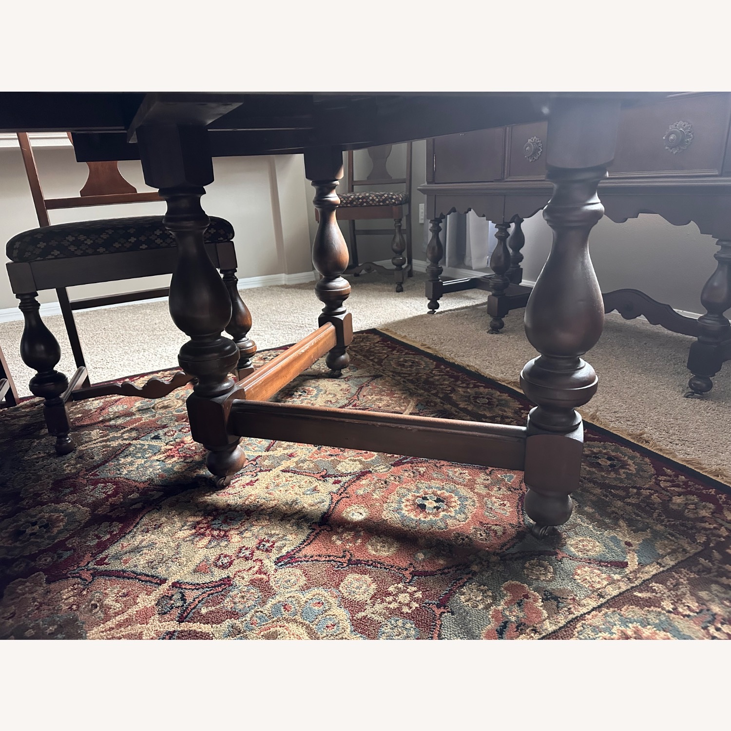 Antique Dining Set Table and 6 Chairs  - image-9