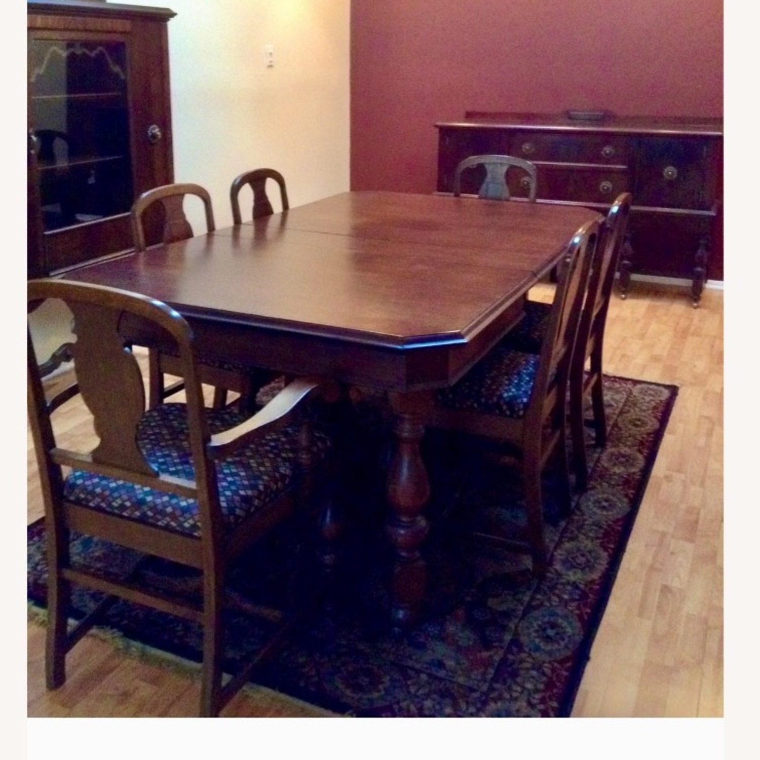 Antique Dining Set Table and 6 Chairs  - image-19