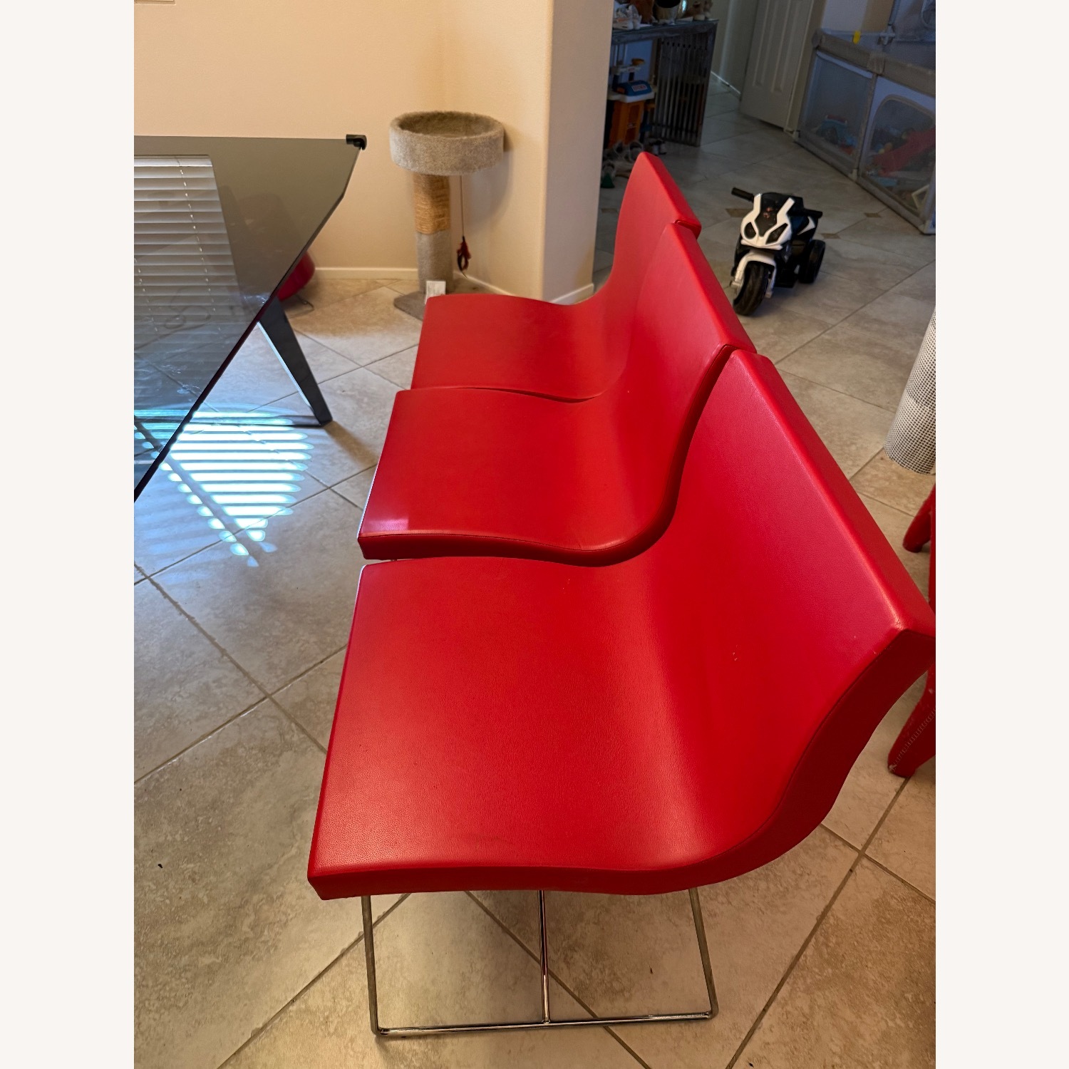 Ligne Roset Modern Red Dining Chair - image-5