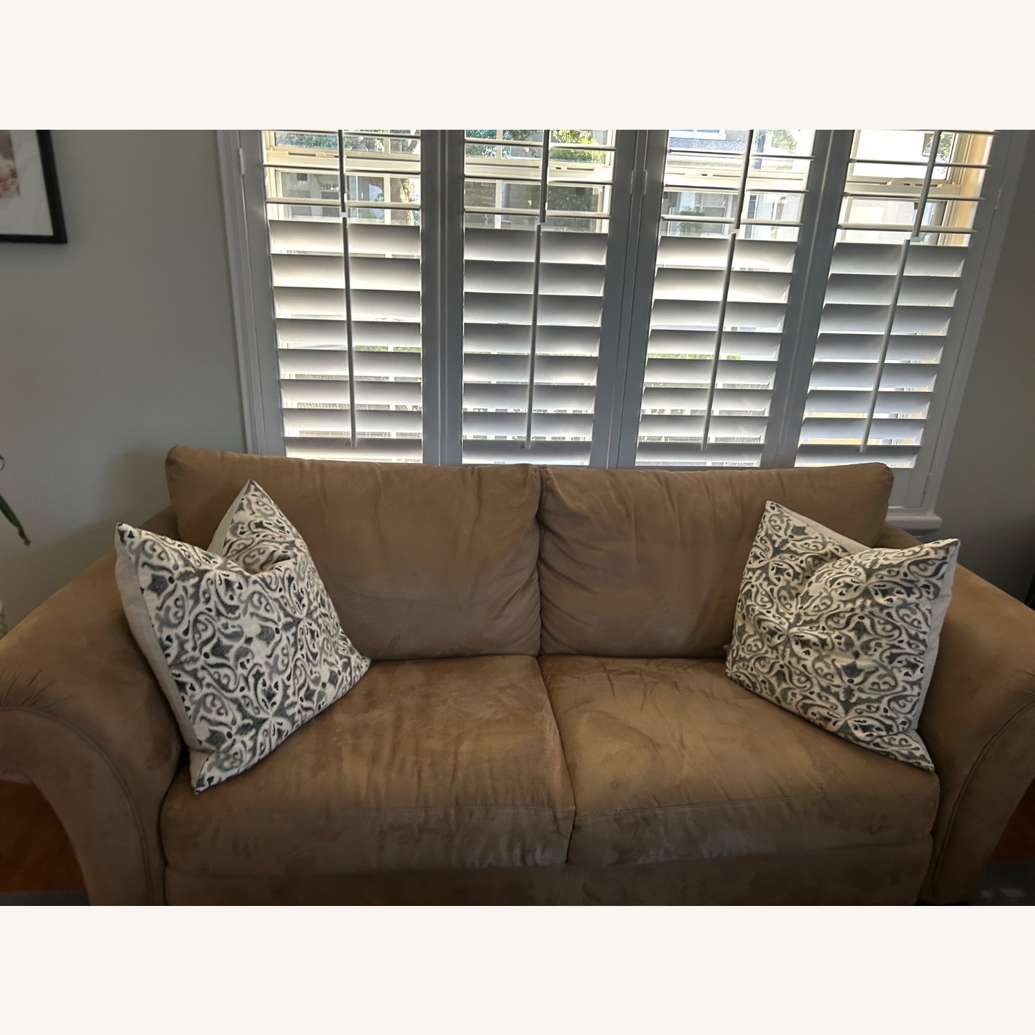 Natural Wood Loveseat - image-2