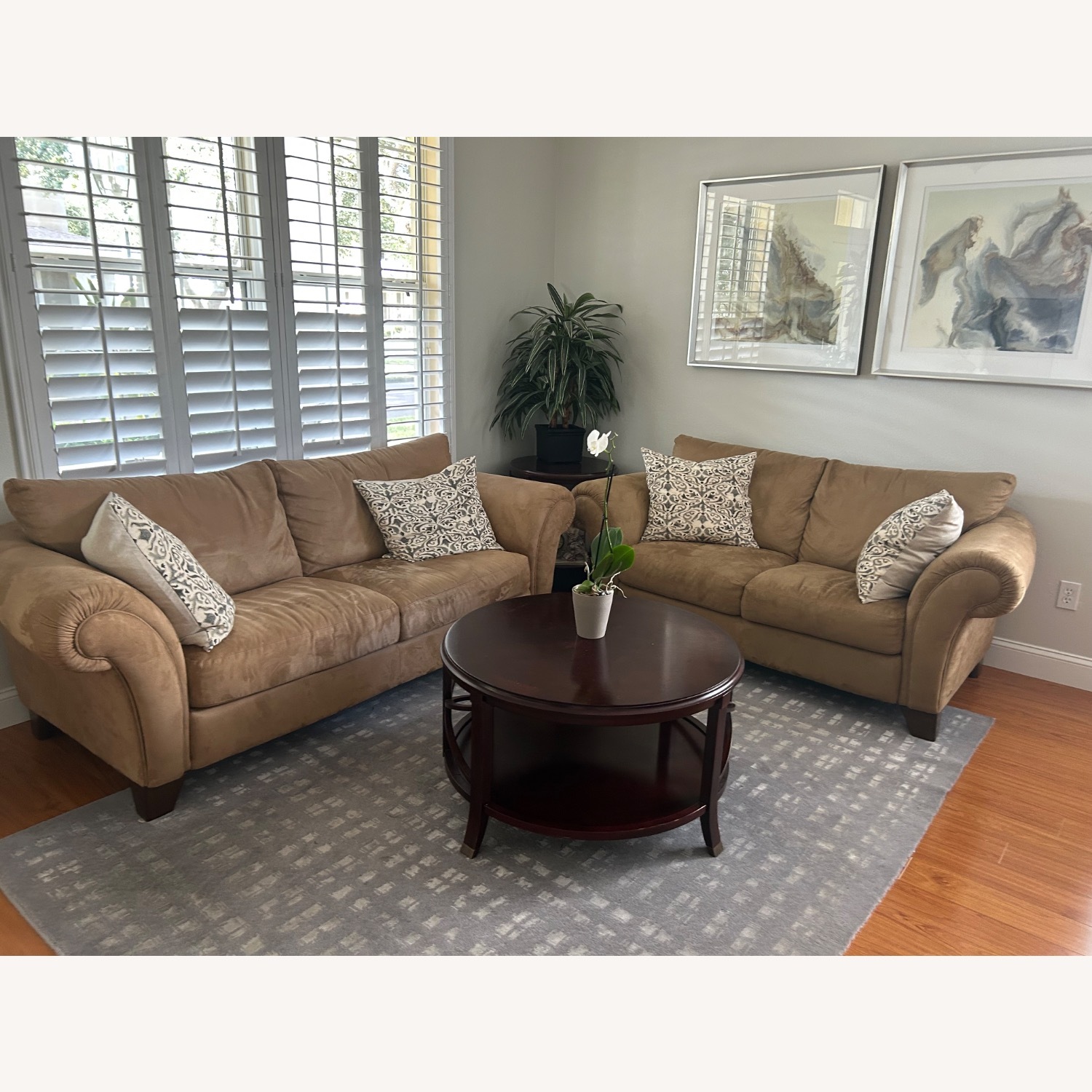 Natural Wood Loveseat - image-4