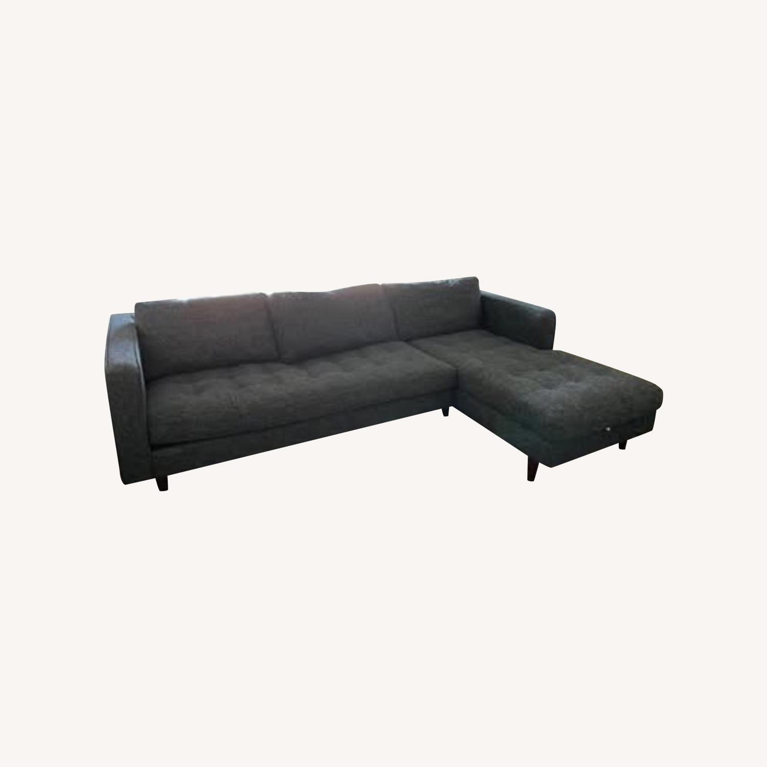 Article Blue Fabric 3+ Seater Sofa - image-0
