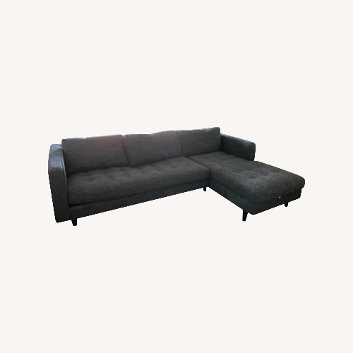 Used Article Blue Fabric 3+ Seater Sofa for sale on AptDeco