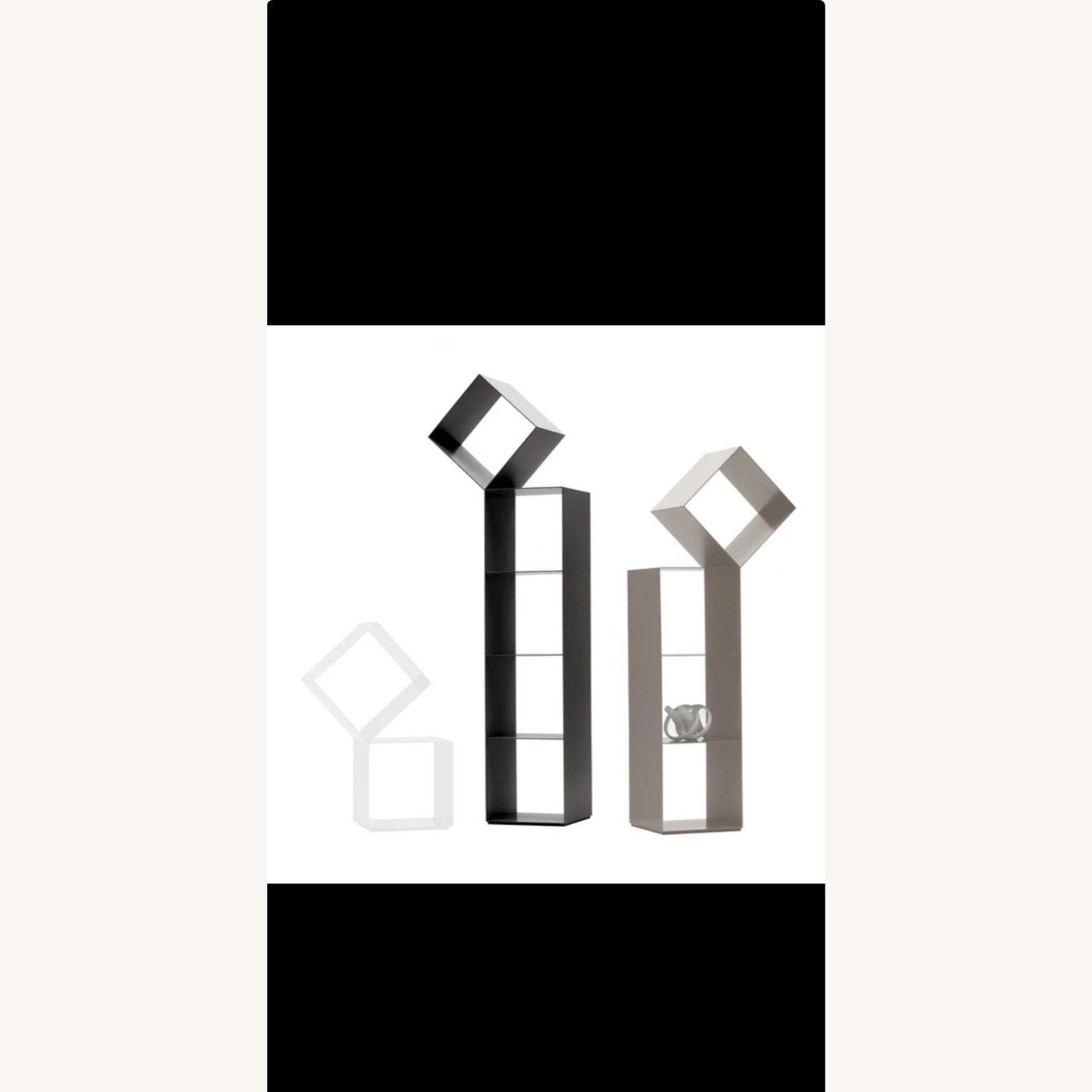 Cappellini Drop By Nendo Black Metal Bookcase - image-6