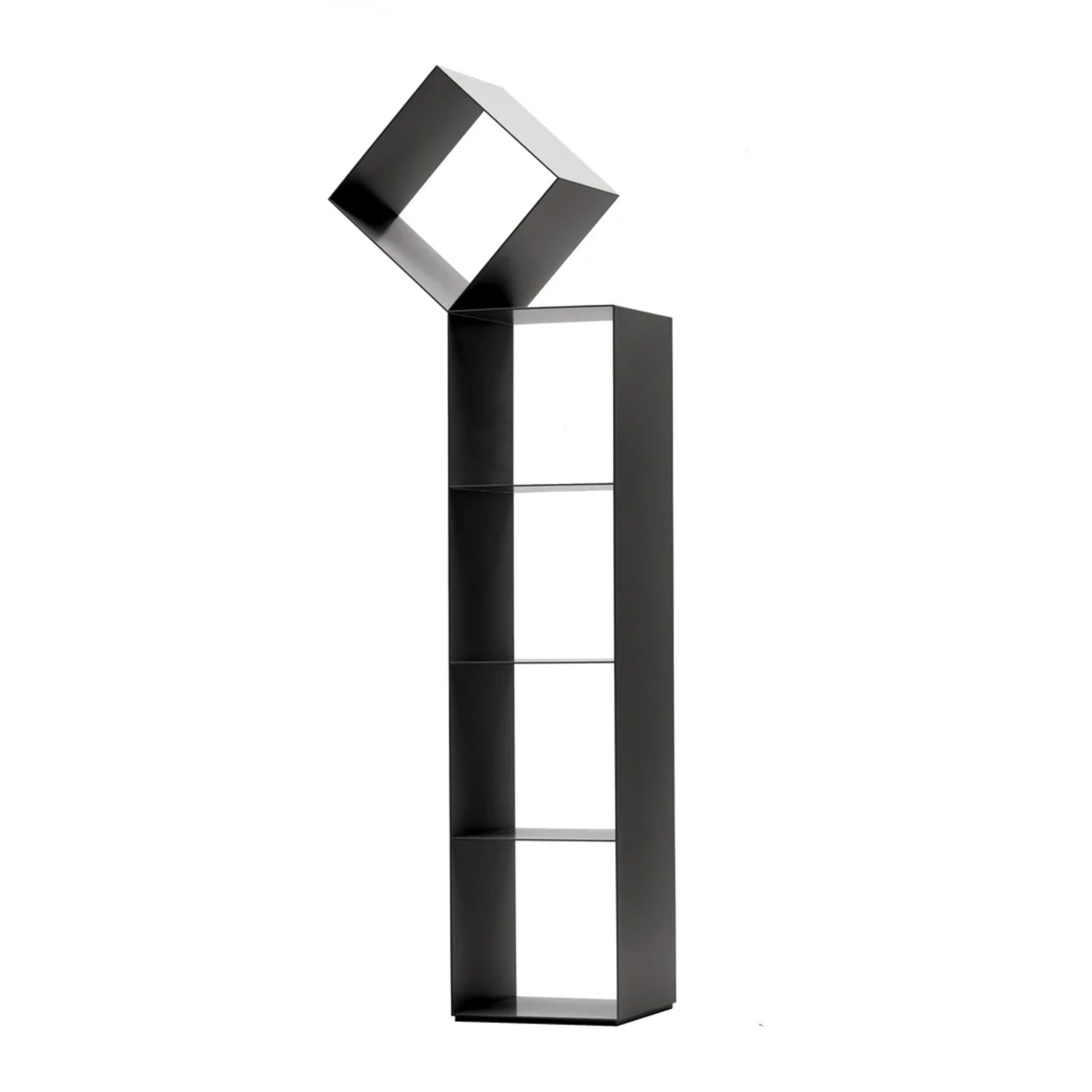 Cappellini Drop By Nendo Black Metal Bookcase - image-7