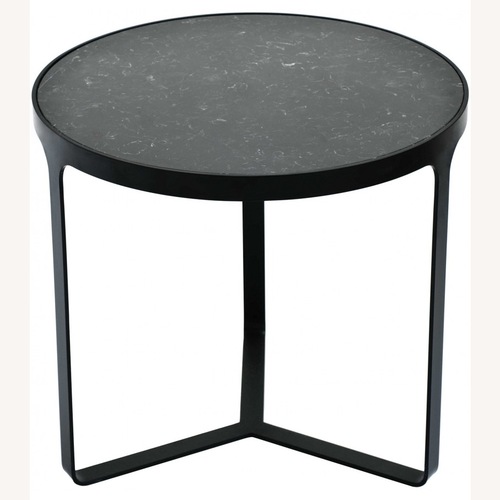 Used Tacchini Black Marble Side Table for sale on AptDeco