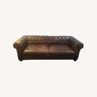 Dark Brown Leather 3+ Seater Sofa