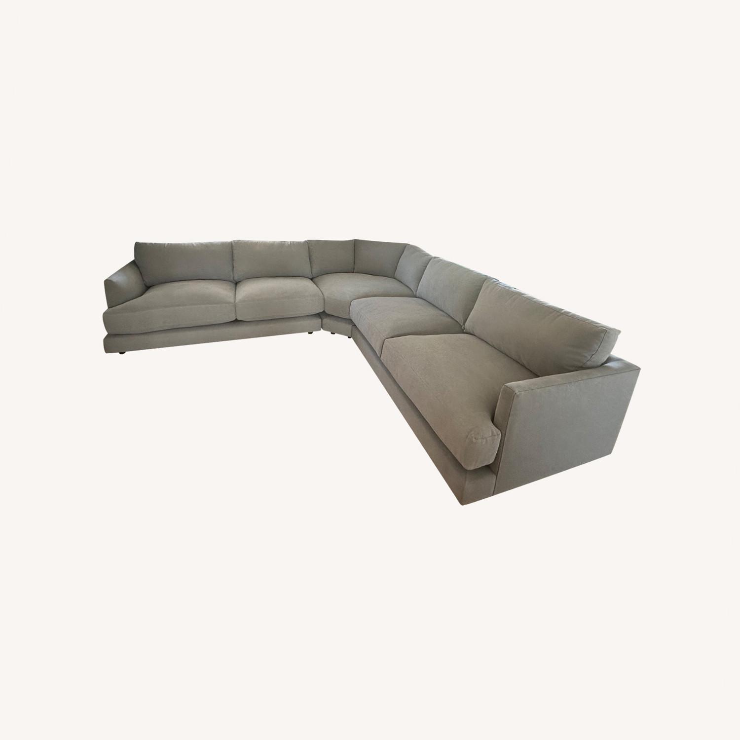 West Elm Haven Pewter Gray L Sectional - image-0