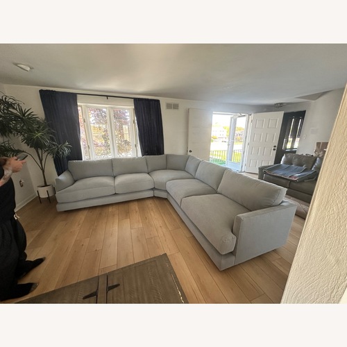 Used West Elm Haven Pewter Gray L Sectional for sale on AptDeco