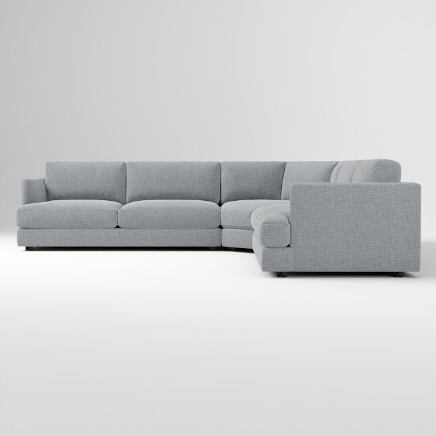 West Elm Haven Pewter Gray L Sectional - image-5