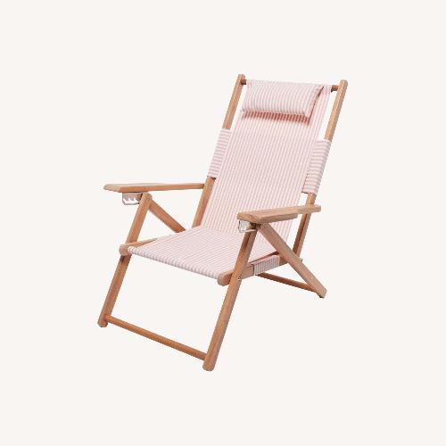 Used Business & Pleasure Co Pink Fabric Patio Chair for sale on AptDeco