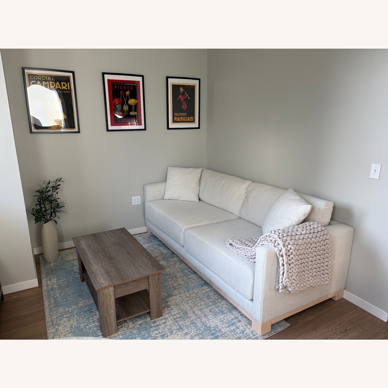 Crate & Barrel Gather White Couch - image-1