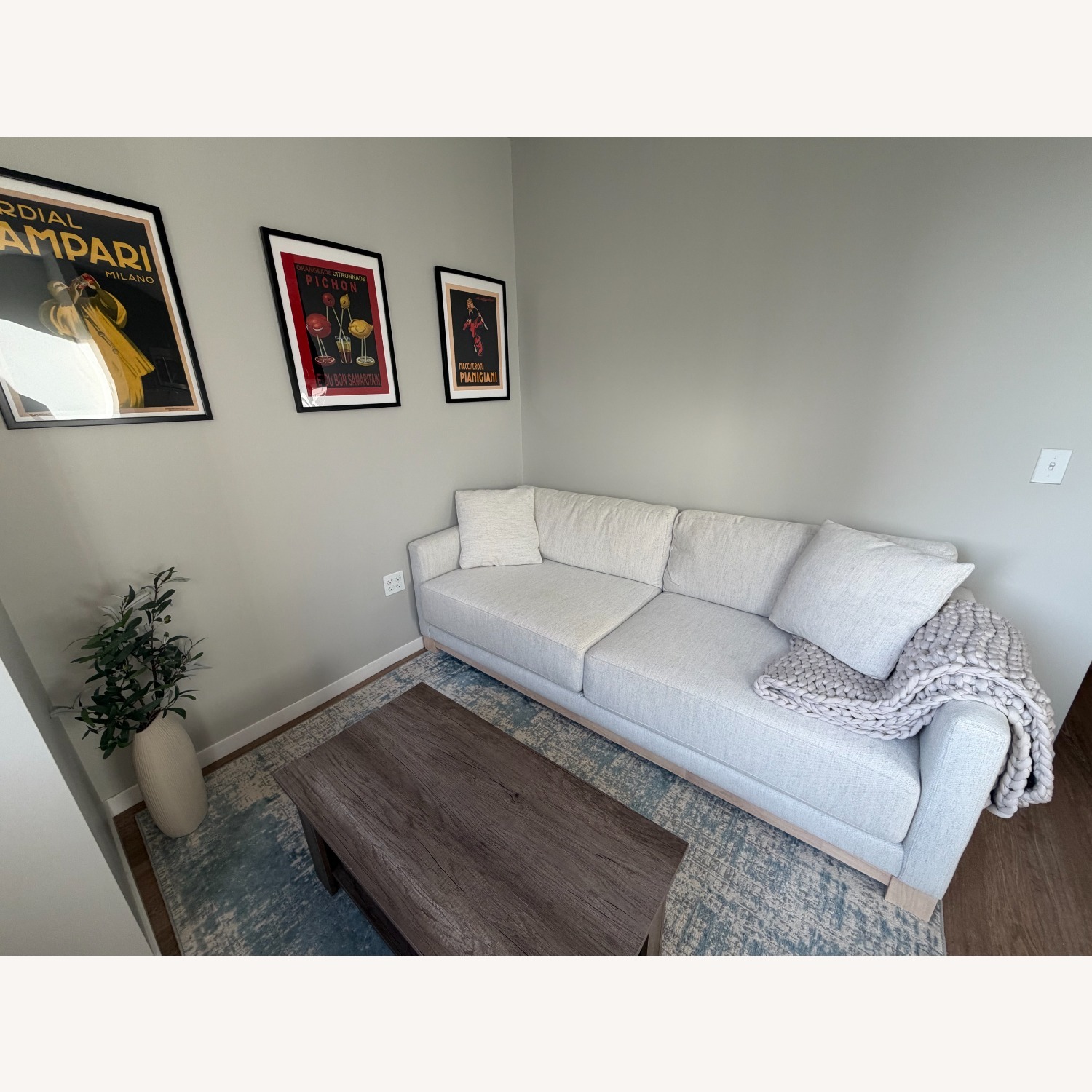 Crate & Barrel Gather White Couch - image-2