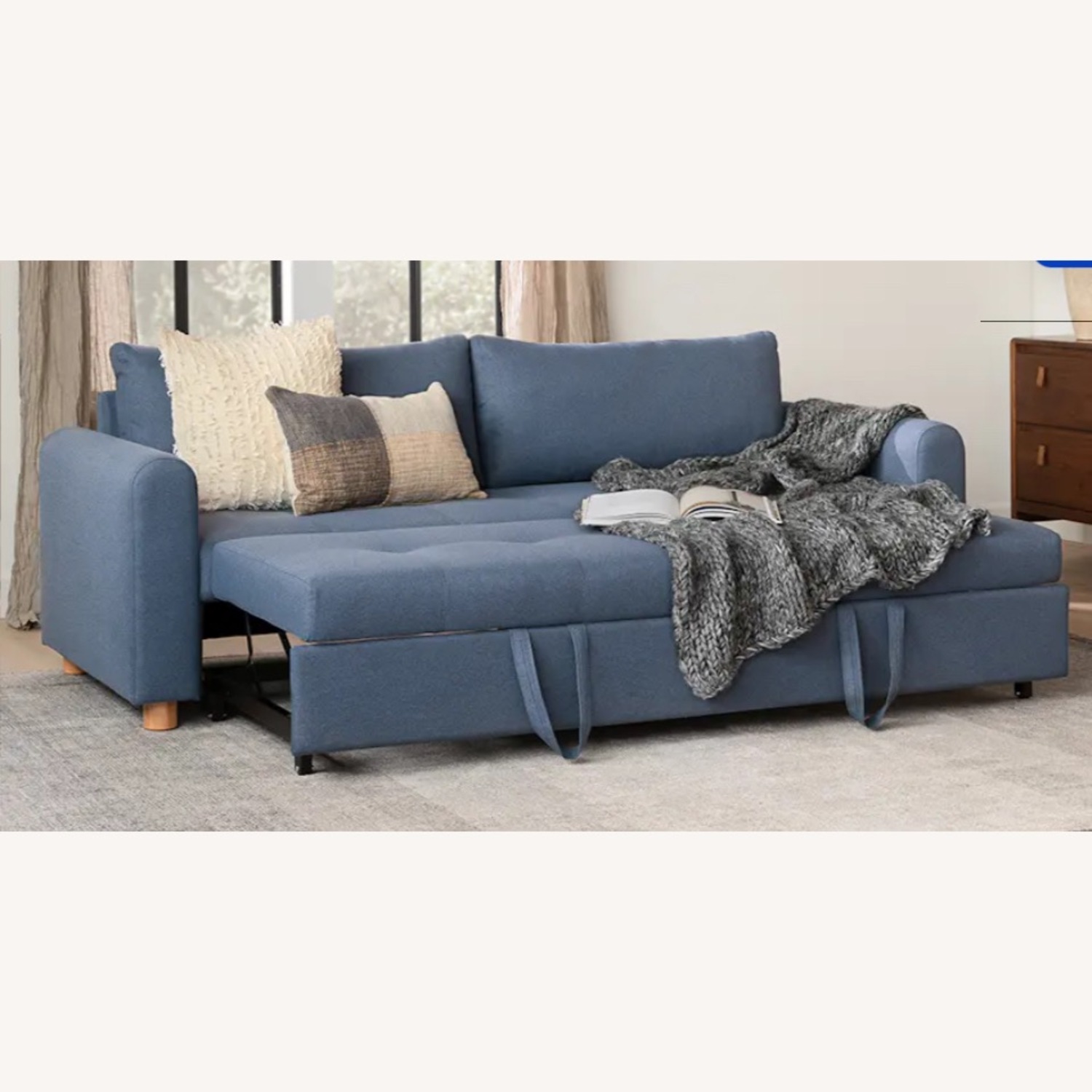 Article Nordby Blue Fabric Sleeper Sofa - image-5
