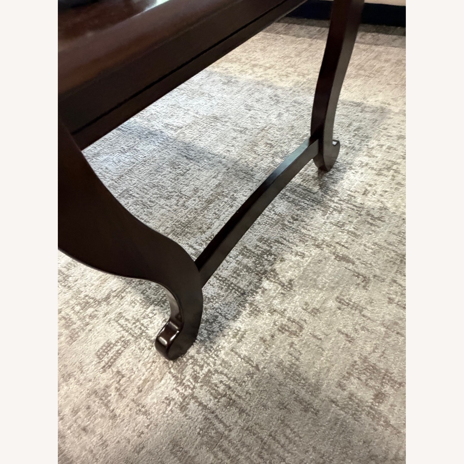 Raymour & Flanigan Dark Brown Wood Coffee Table - image-2