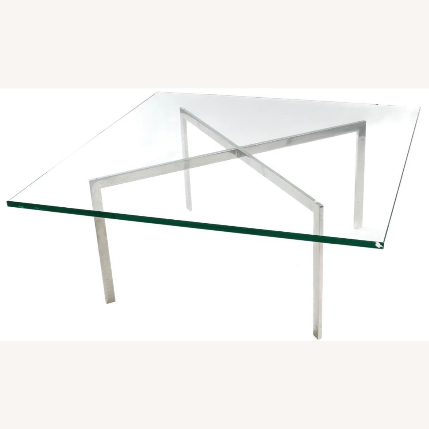 Mies Van der Rohe–Style Glass Coffee Table - image-1