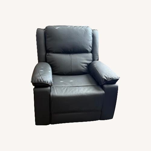 Used Daphnie Recliner Black Leather Recliner for sale on AptDeco