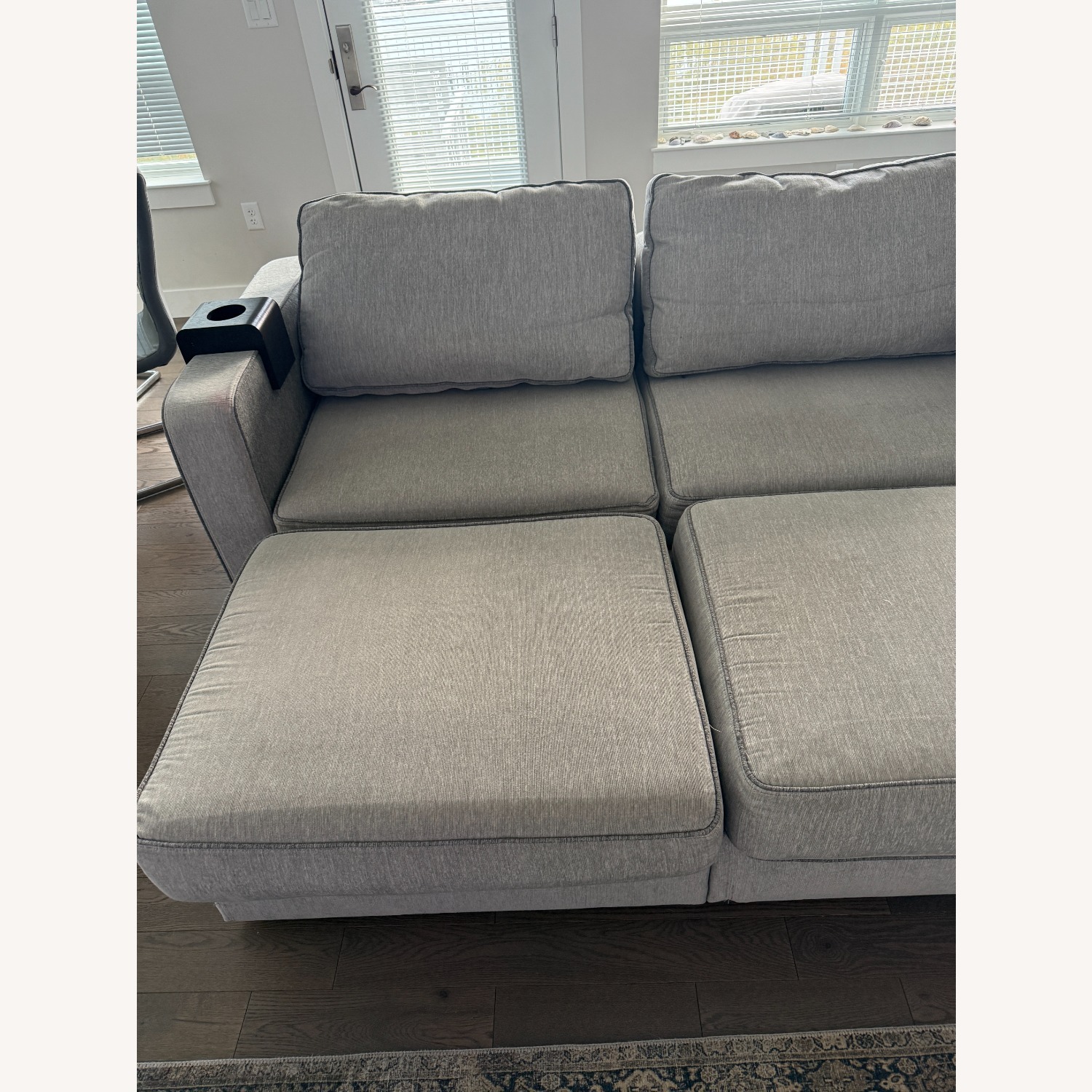 LoveSac Light Gray Fabric Loveseat - image-6