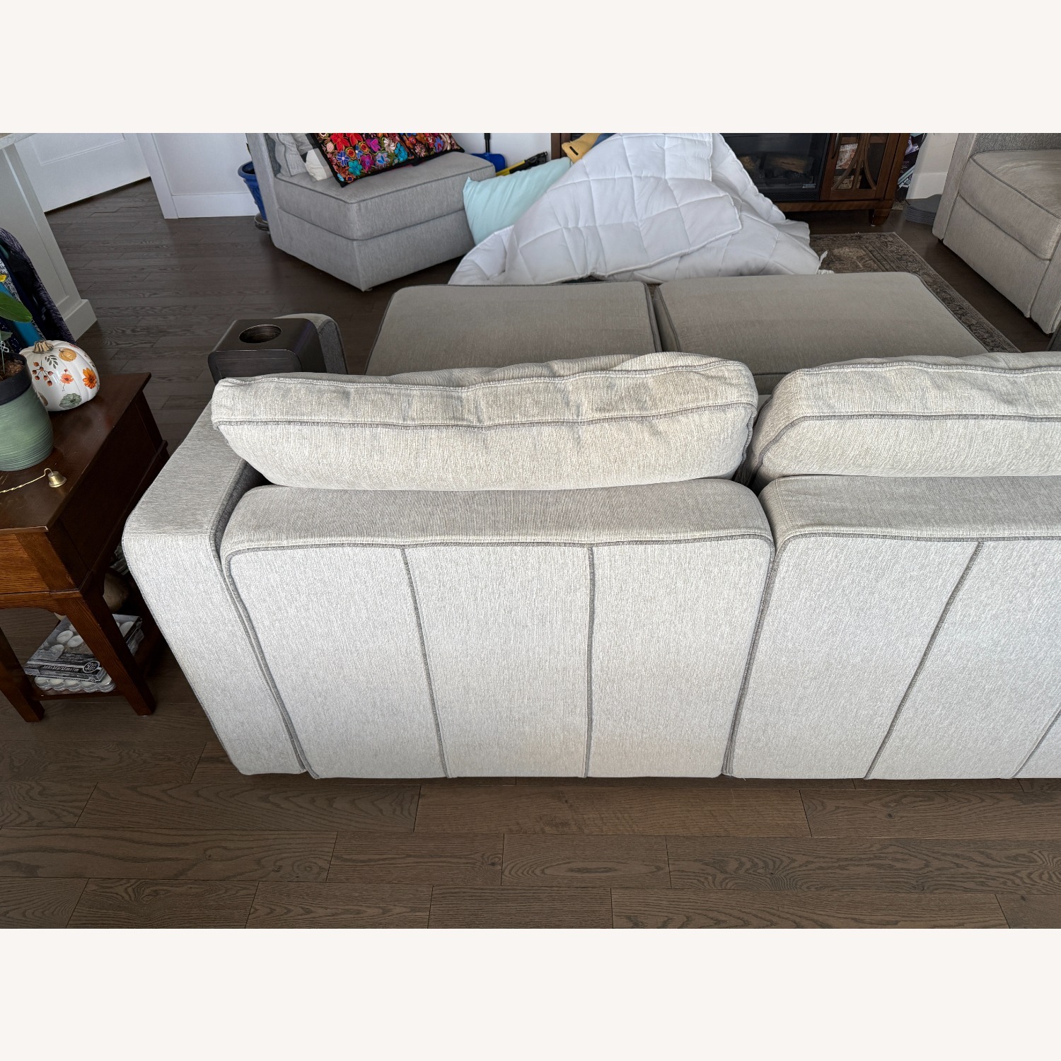 LoveSac Light Gray Fabric Loveseat - image-4