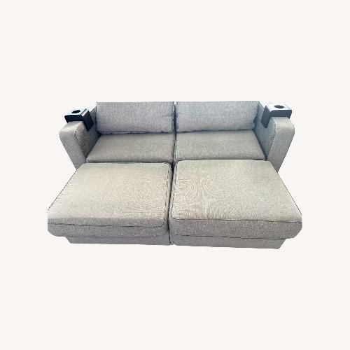 Used LoveSac Light Gray Fabric Loveseat for sale on AptDeco