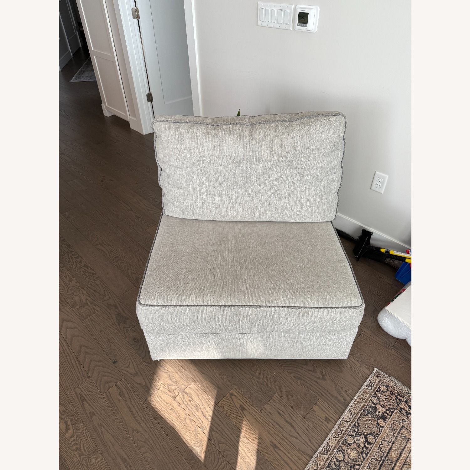 LoveSac Light Gray Fabric Loveseat - image-8