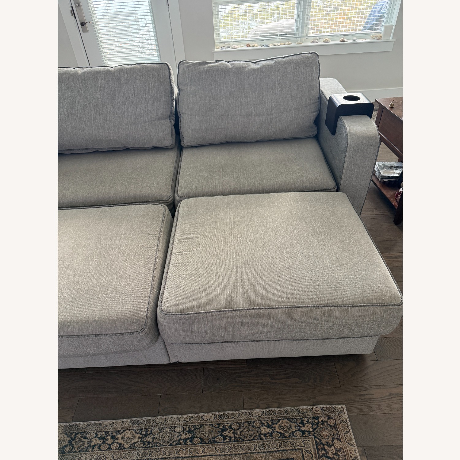 LoveSac Light Gray Fabric Loveseat - image-7