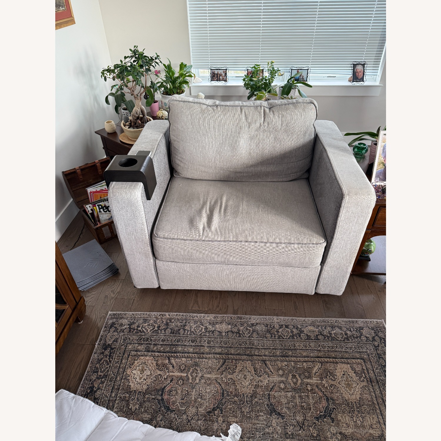 LoveSac Light Gray Fabric Loveseat - image-5