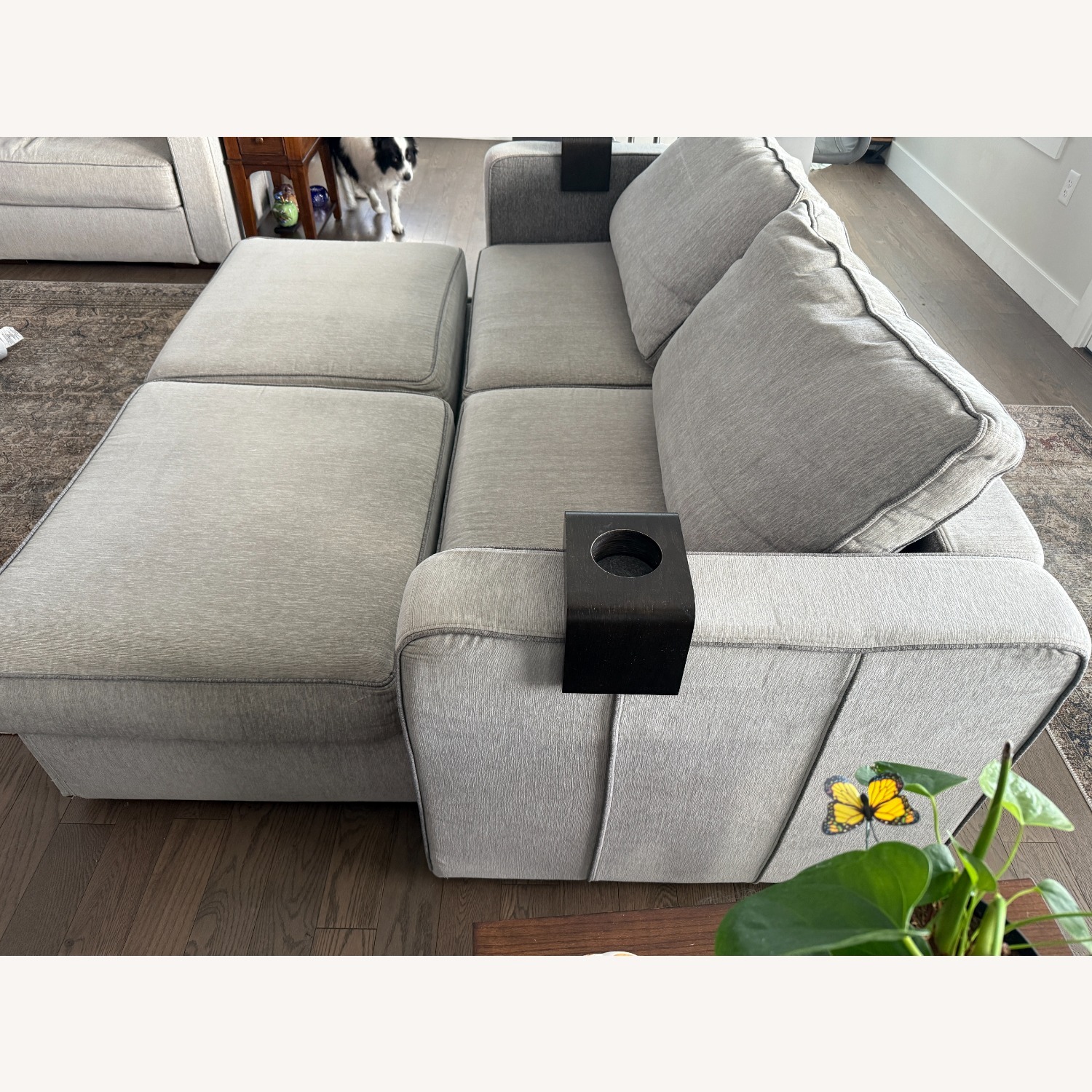 LoveSac Light Gray Fabric Loveseat - image-3