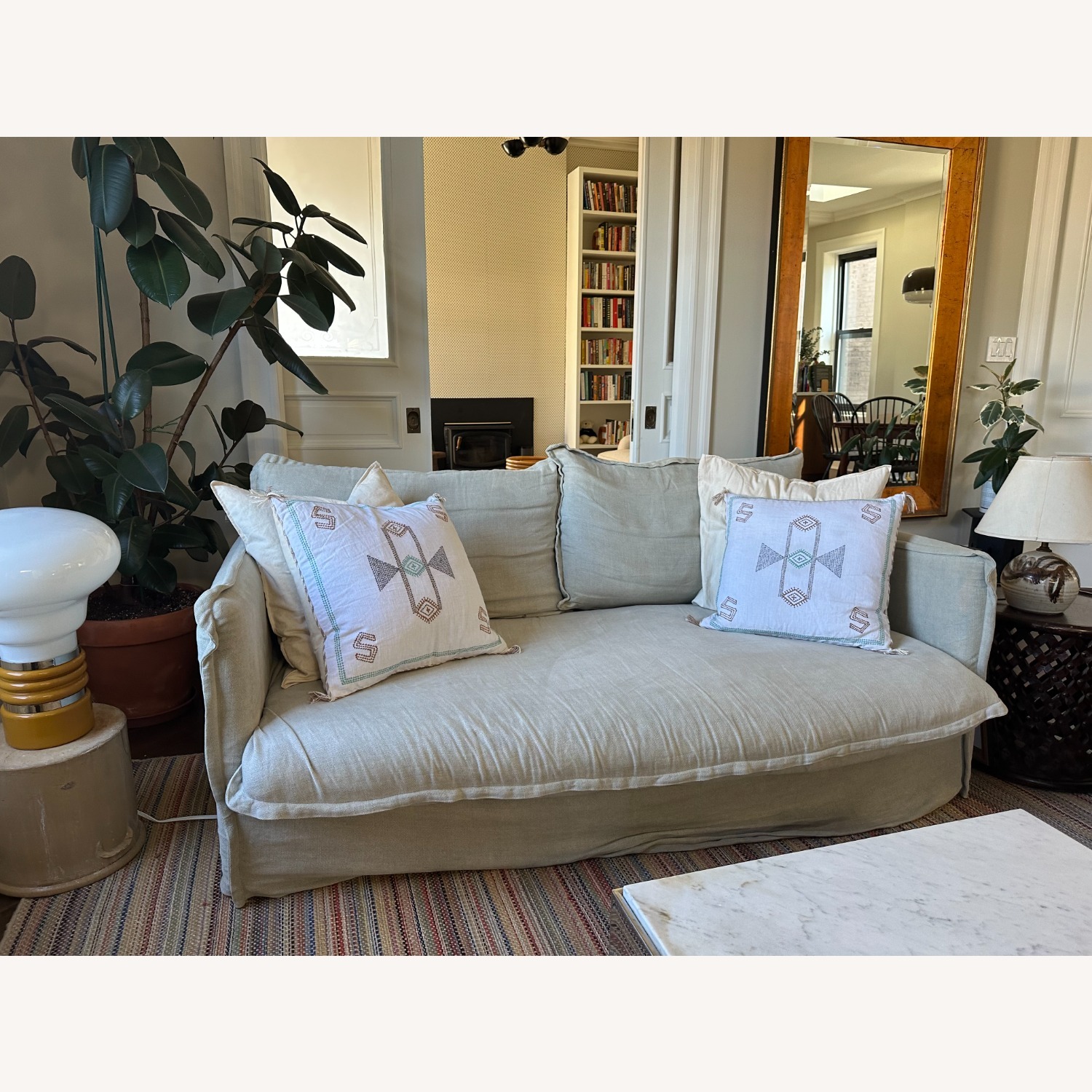 Sixpenny Neva Down-Filled Linen Sofa - image-5