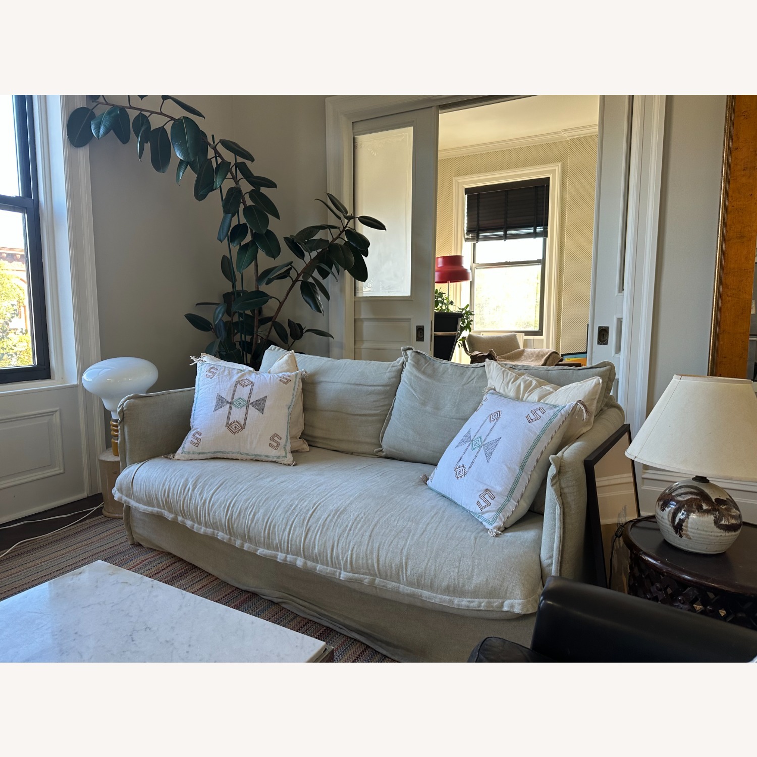 Sixpenny Neva Down-Filled Linen Sofa - image-4