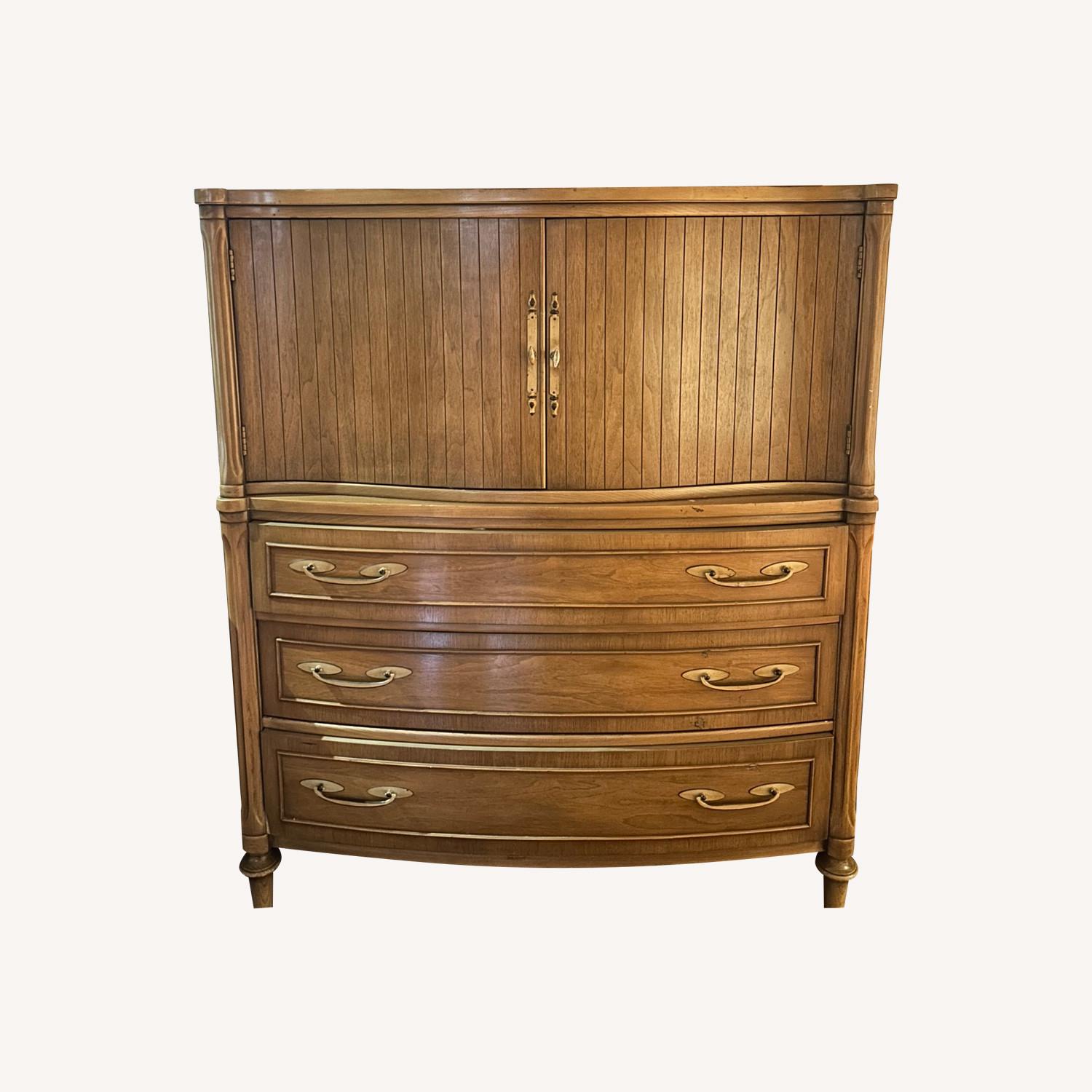Classic Hardwood armoire and dresser set - image-0