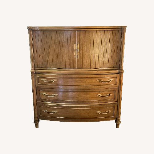 Used Classic Hardwood armoire and dresser set for sale on AptDeco