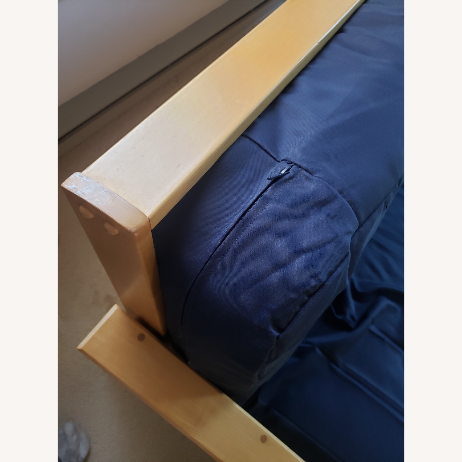 Vintage/Antique Finds Natural Wood Futon - image-3