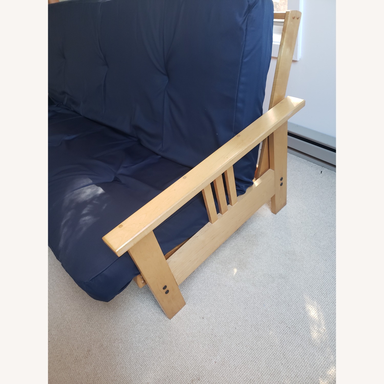 Vintage/Antique Finds Natural Wood Futon - image-6