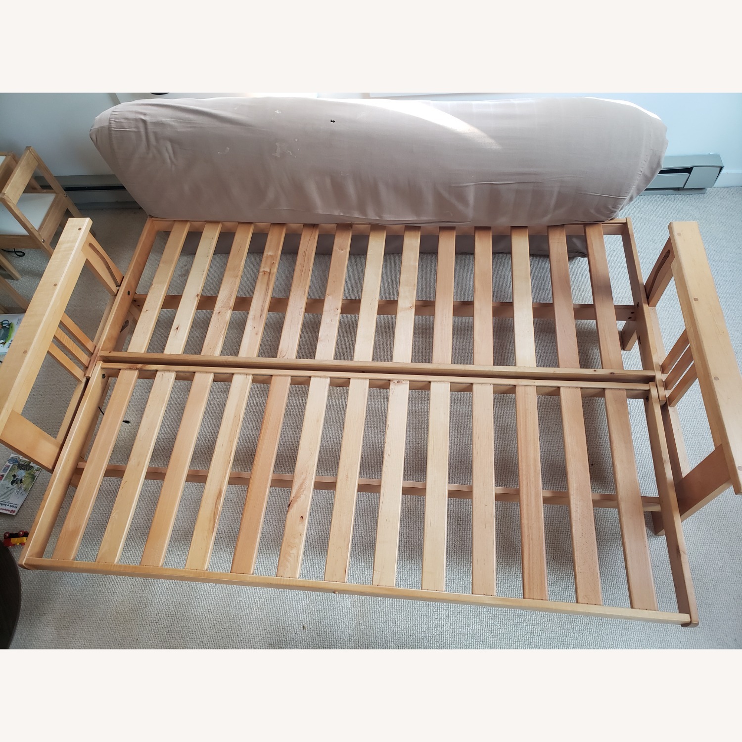 Vintage/Antique Finds Natural Wood Futon - image-9