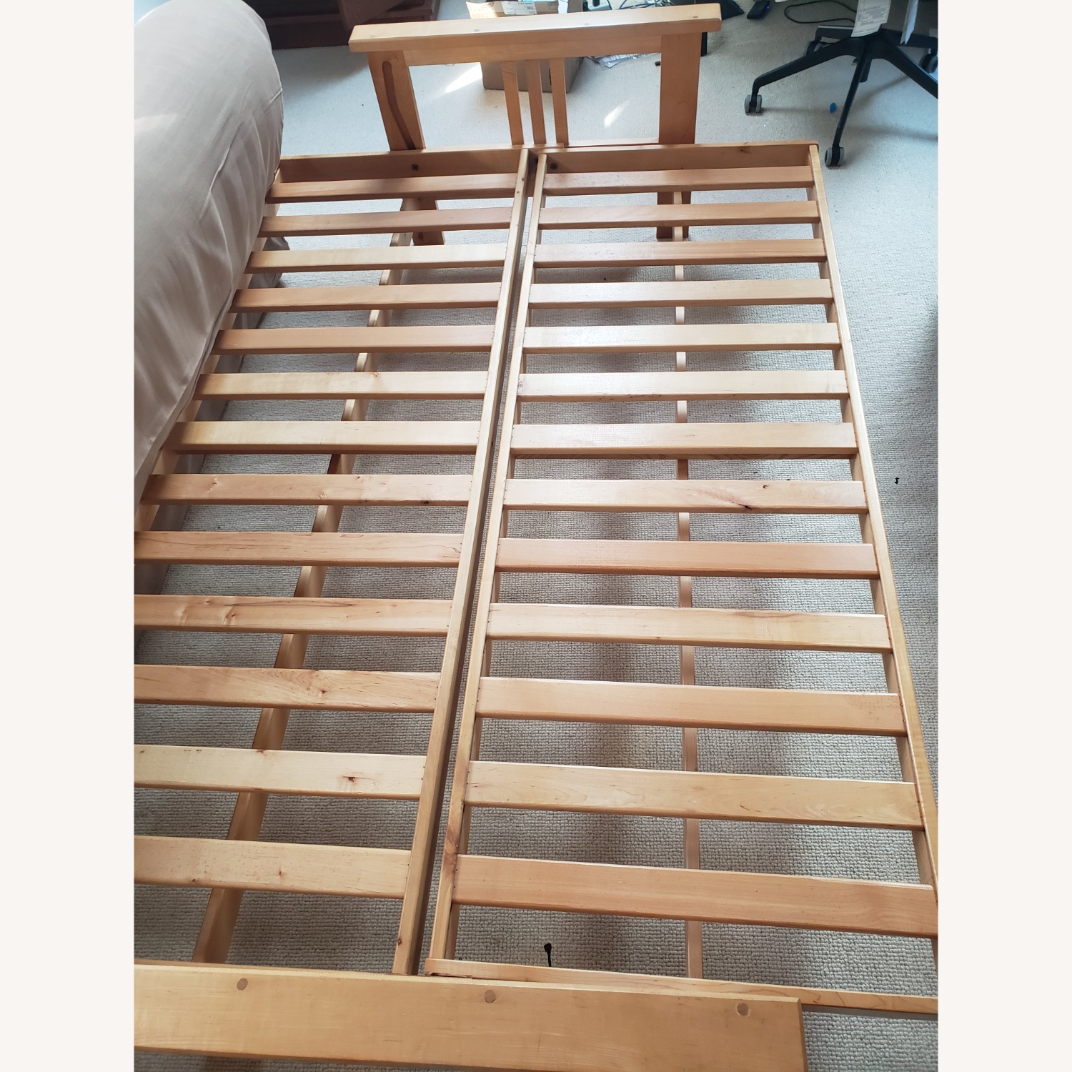 Vintage/Antique Finds Natural Wood Futon - image-8