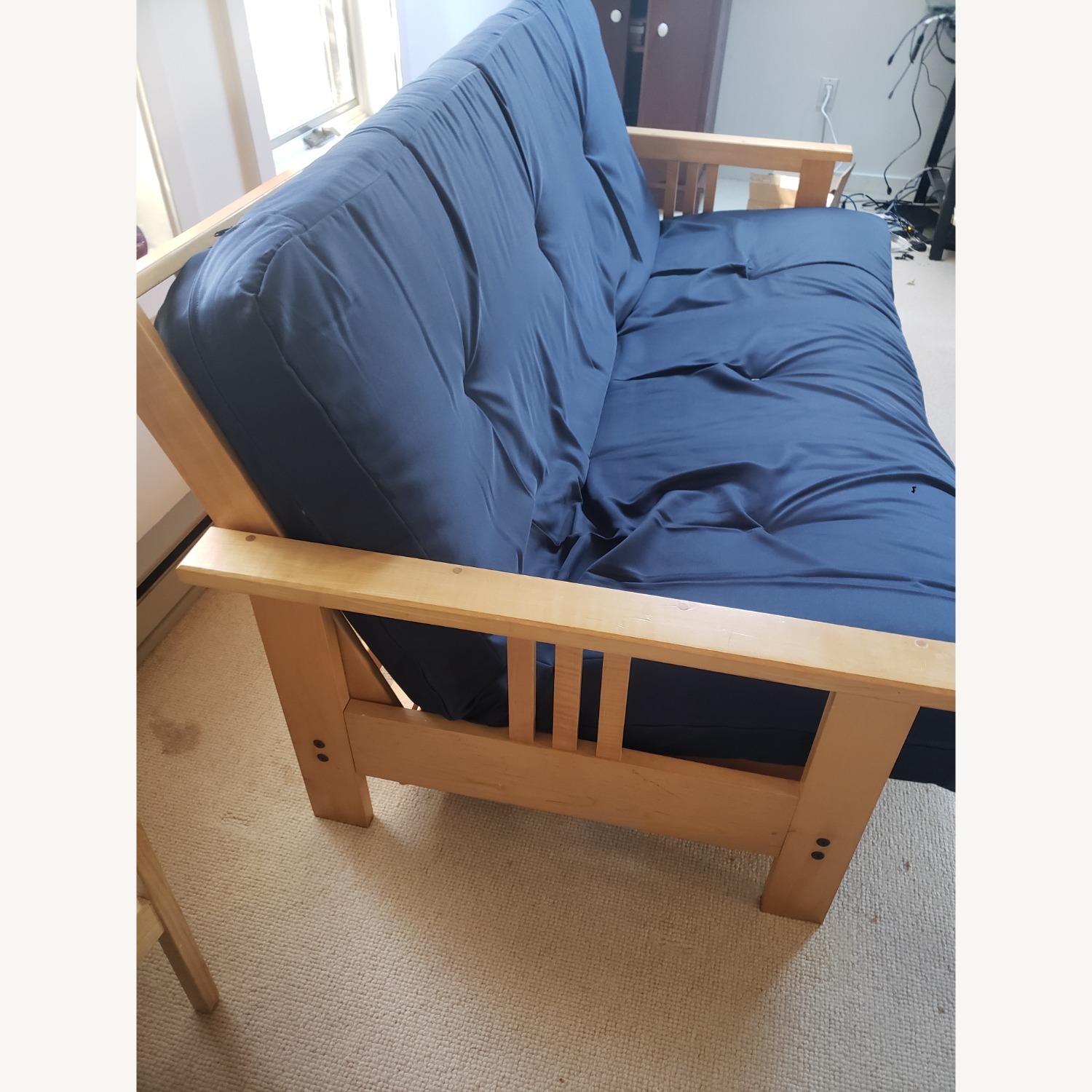 Vintage/Antique Finds Natural Wood Futon - image-2