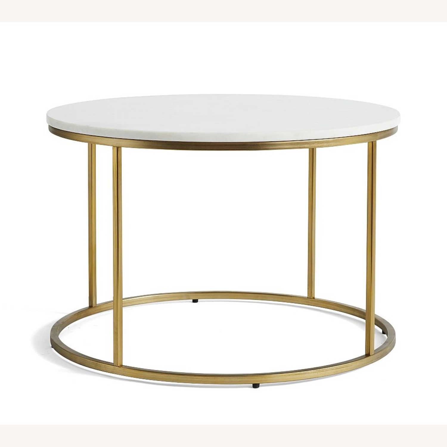 West Elm Gold Marble Dining Table - image-4