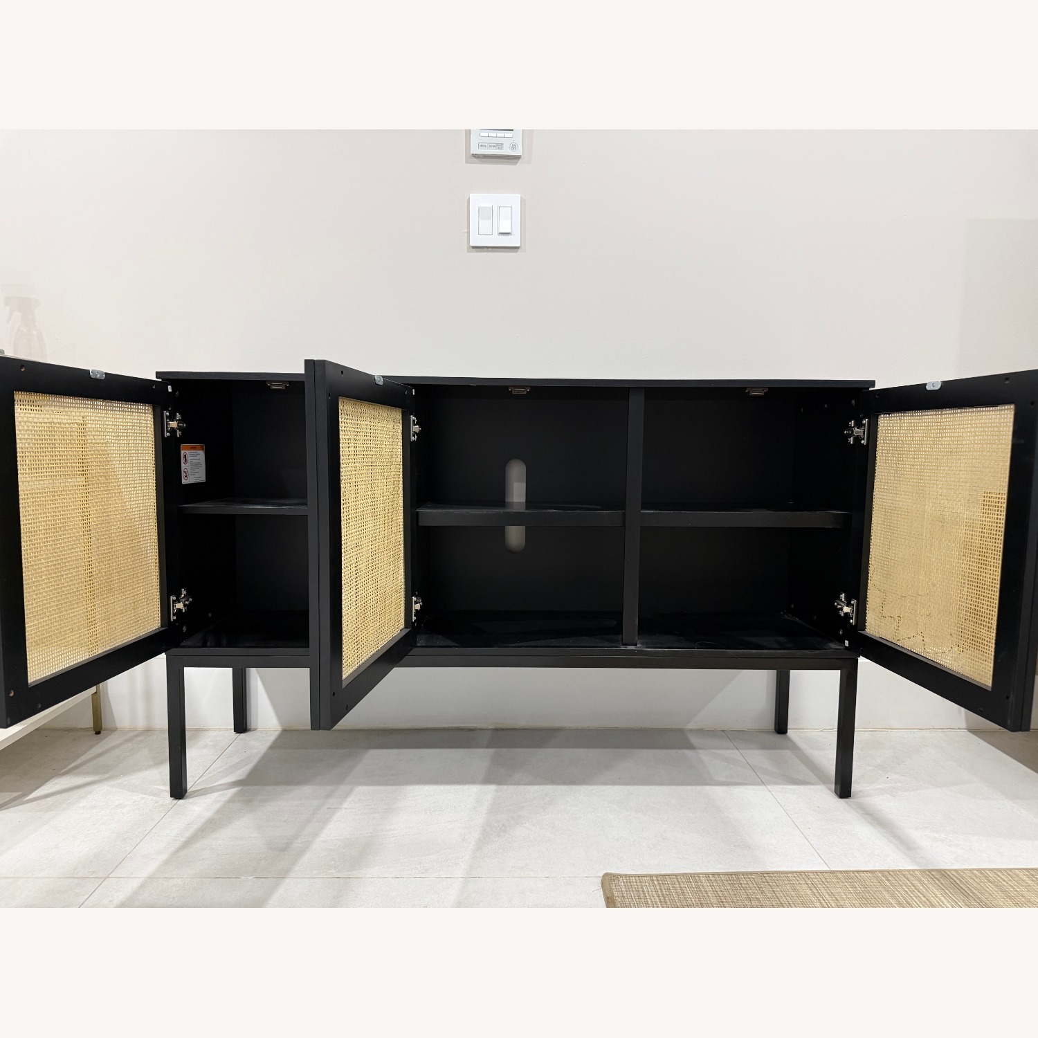 Zadie 2 Shelf Rattan Sideboard - image-2