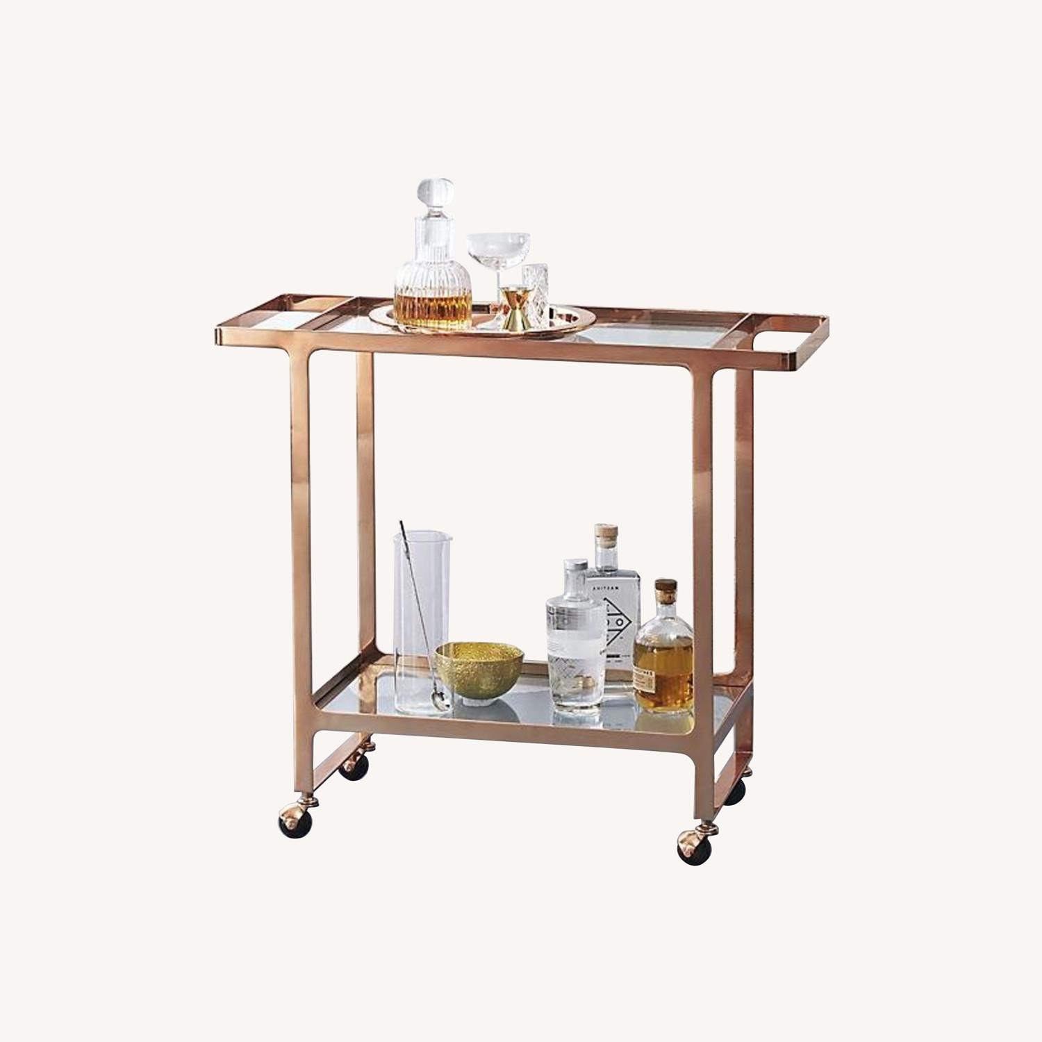CB2 Dolce Vita Copper Bar Cart - image-0