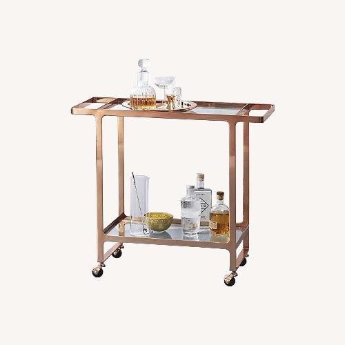 Used CB2 Dolce Vita Copper Bar Cart for sale on AptDeco