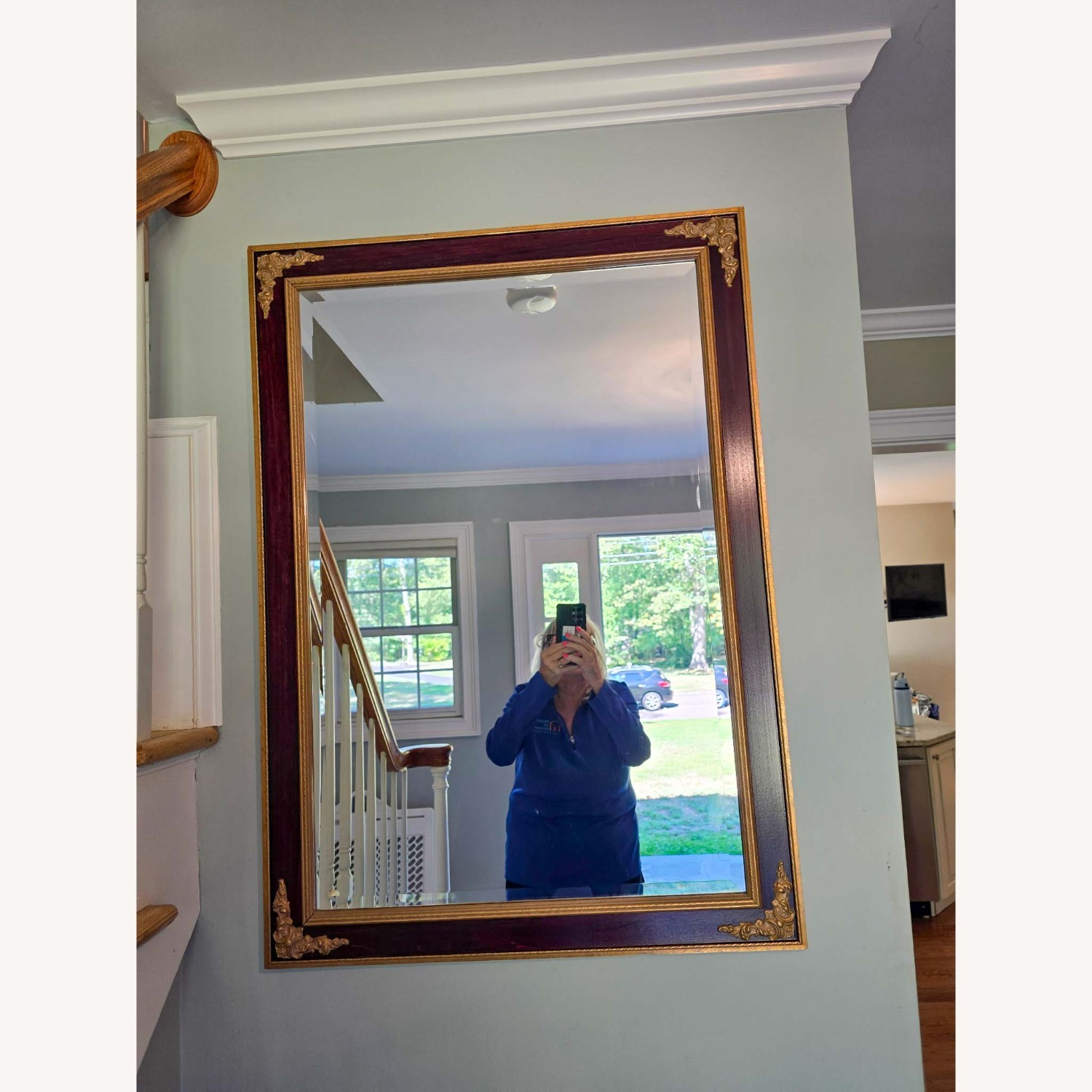 Pottery Barn Large Gilded Brown Gold Frame - image-2