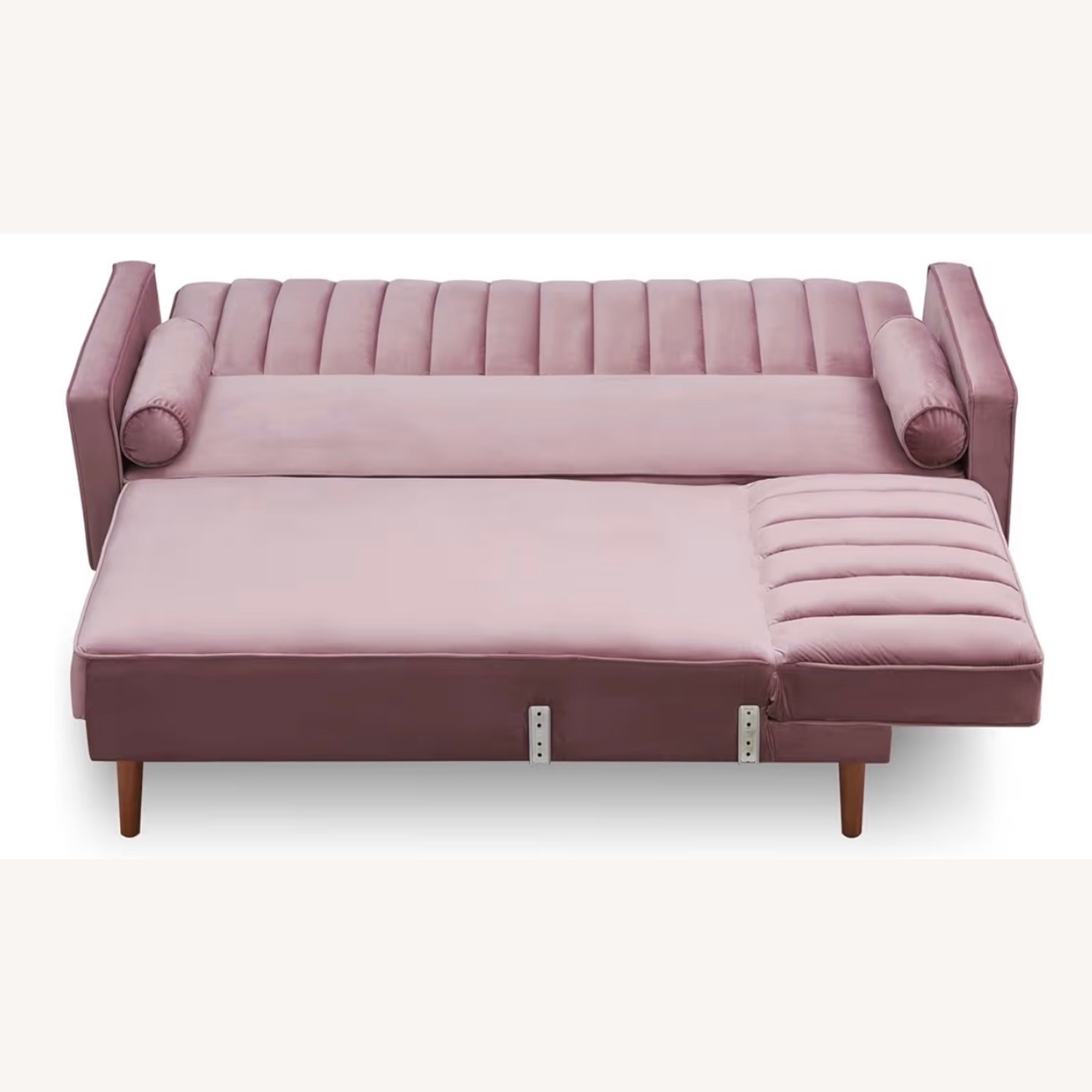 Gold Sparrow Pink Velvet 2 Piece Sectional - image-7