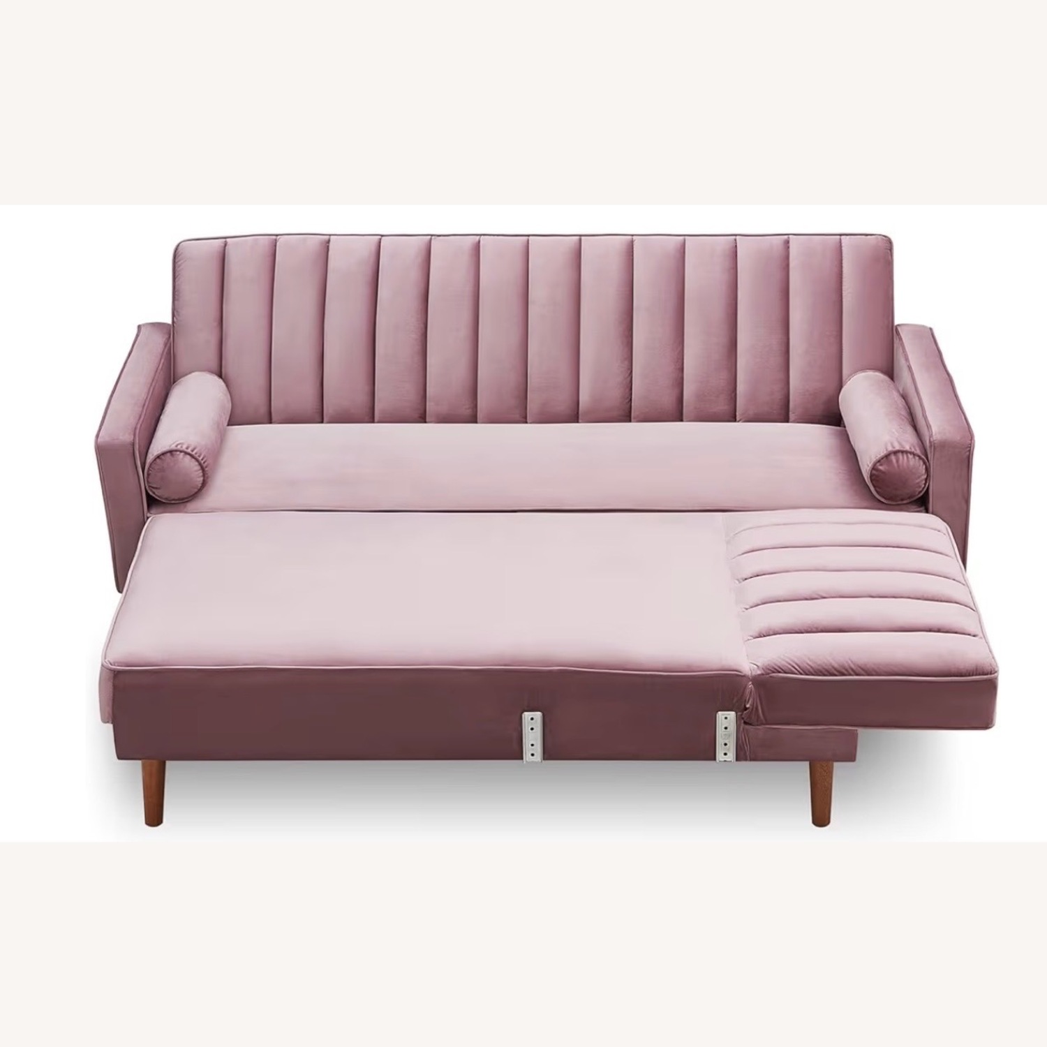 Gold Sparrow Pink Velvet 2 Piece Sectional - image-6