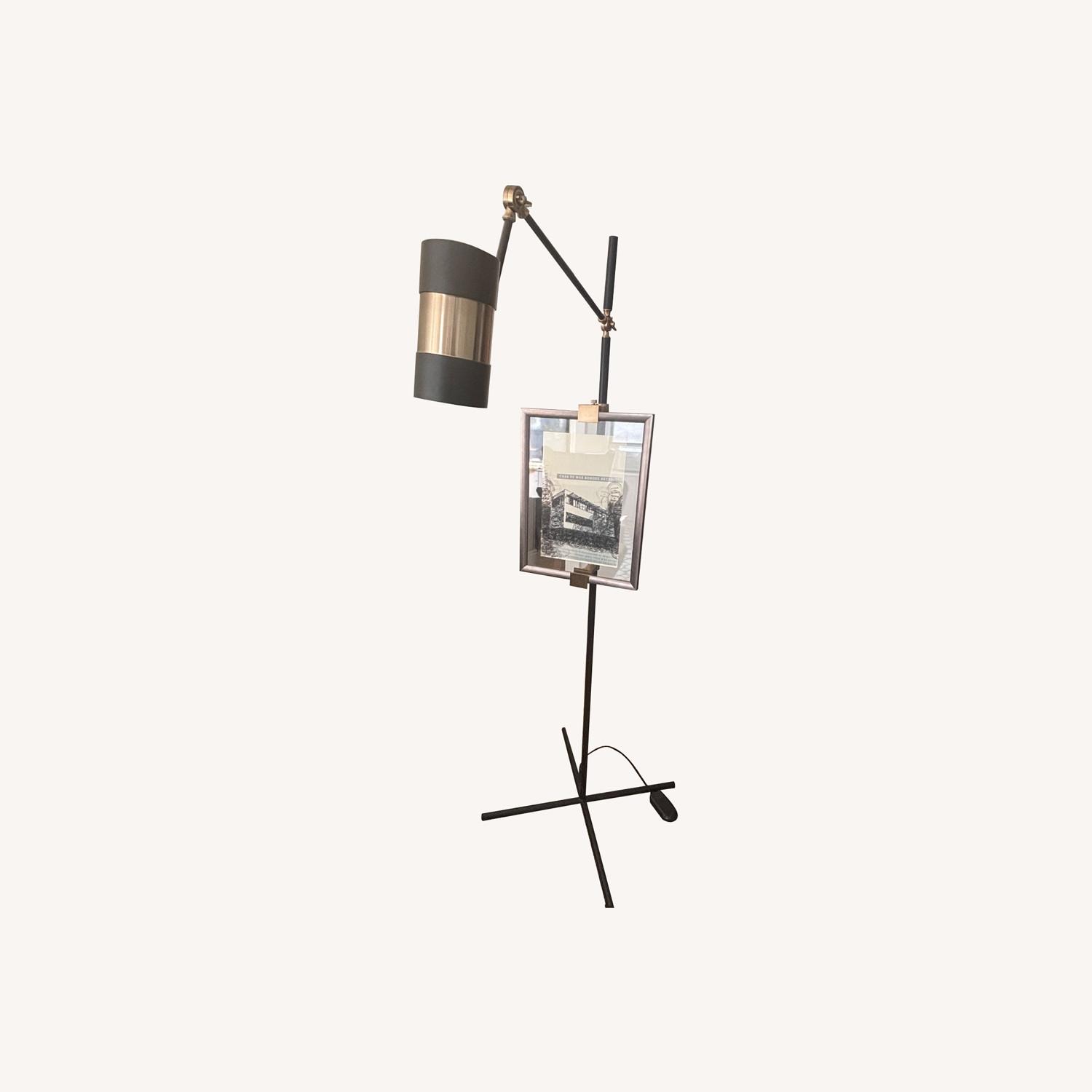 CB2 Art Easel Black and Brass Metal Floor Lamp - image-8