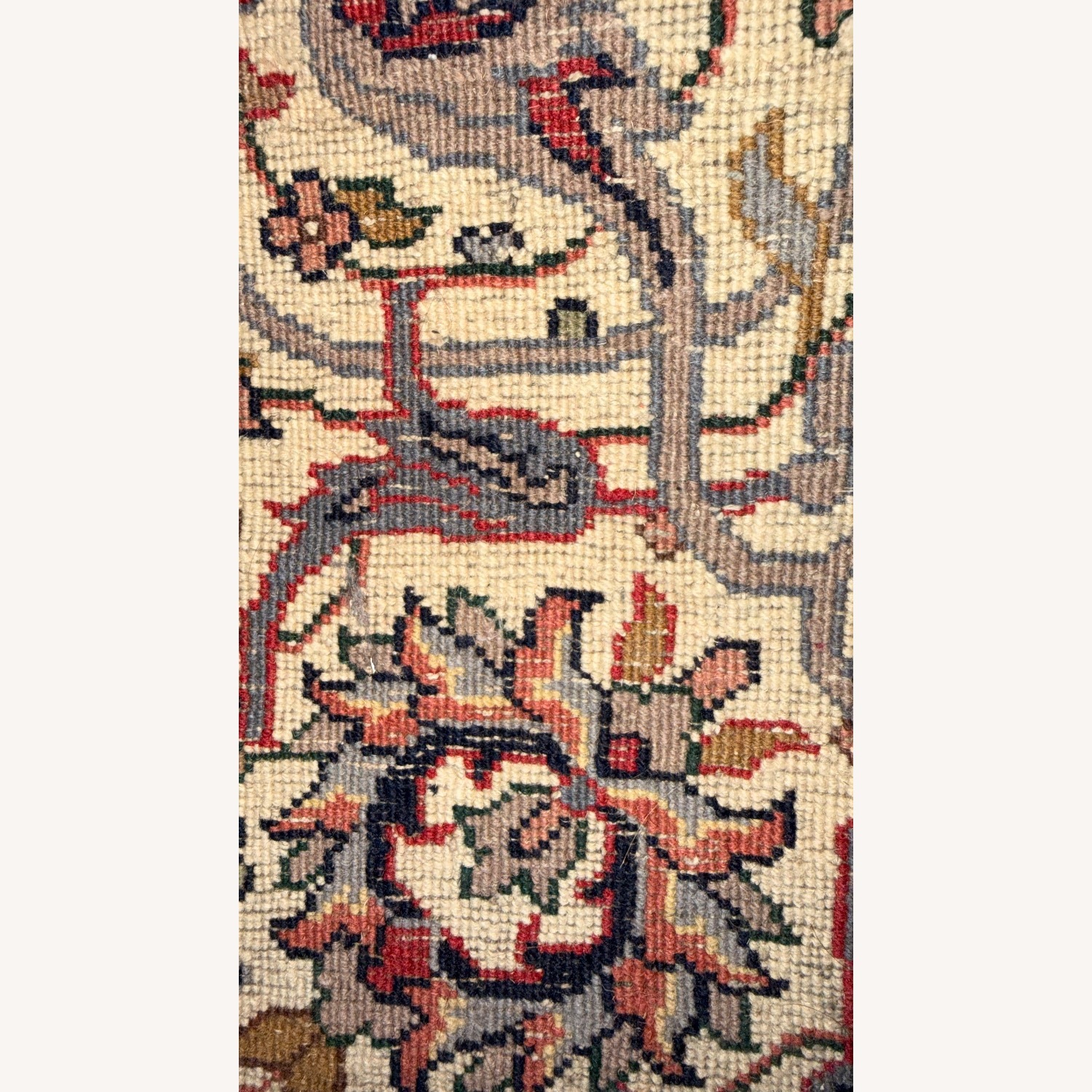 Vintage Indian / Kashan Hand Knotted Wool Rug - image-5