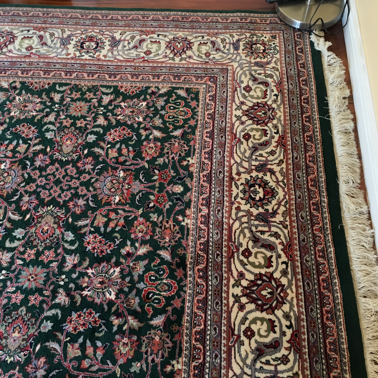 Vintage Indian / Kashan Hand Knotted Wool Rug - image-3