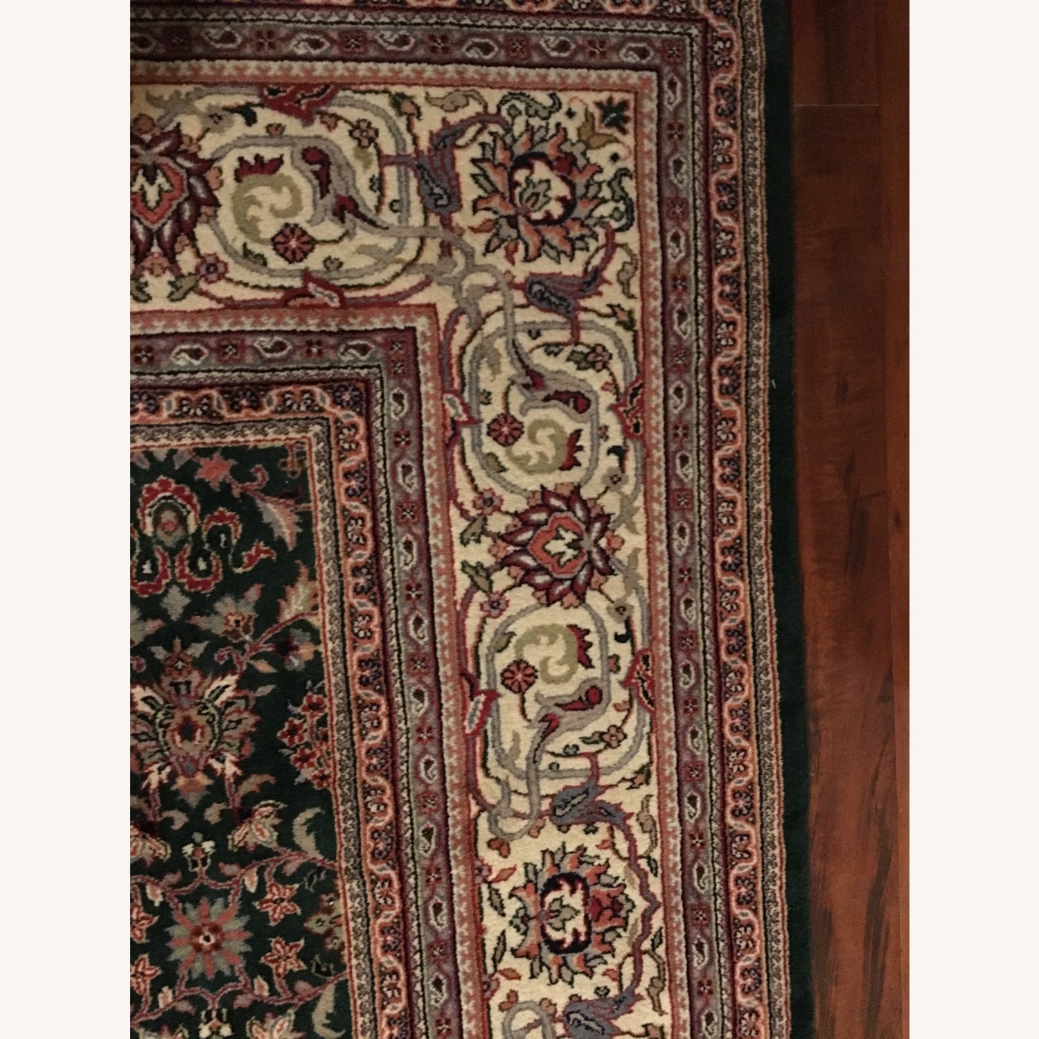 Vintage Indian / Kashan Hand Knotted Wool Rug - image-4