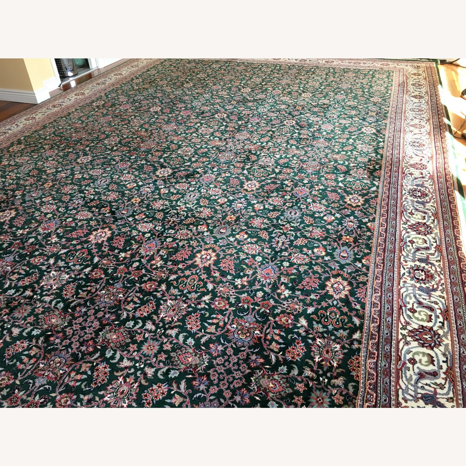 Vintage Indian / Kashan Hand Knotted Wool Rug - image-0