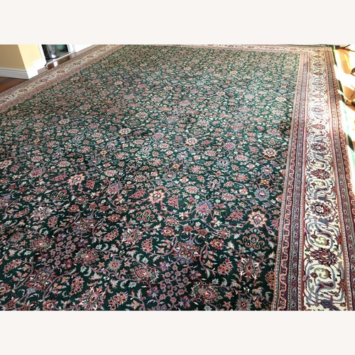 Used Vintage Indian / Kashan Hand Knotted Wool Rug for sale on AptDeco